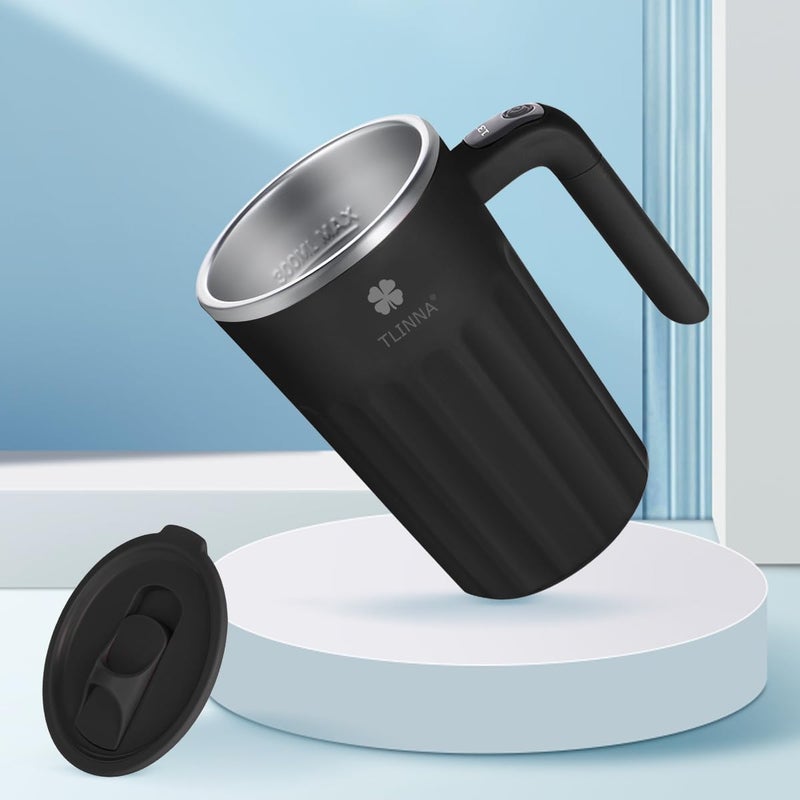 TLINNA Drink Stirrer,Self Stirring Mug,Self Stirring Coffee Mug,Suitable for Coffee, Milk, Cocoa and Other Beverages (Black) - Image 5